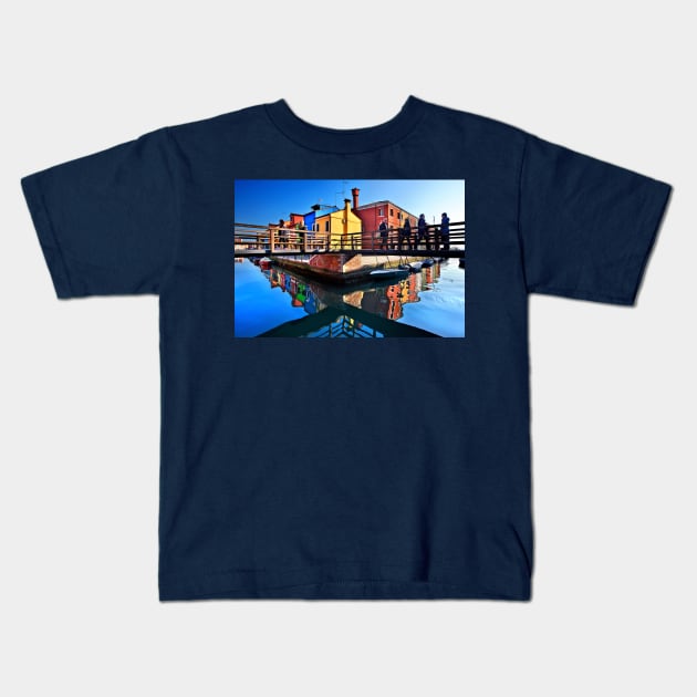 Crossroads of Burano Kids T-Shirt by Cretense72